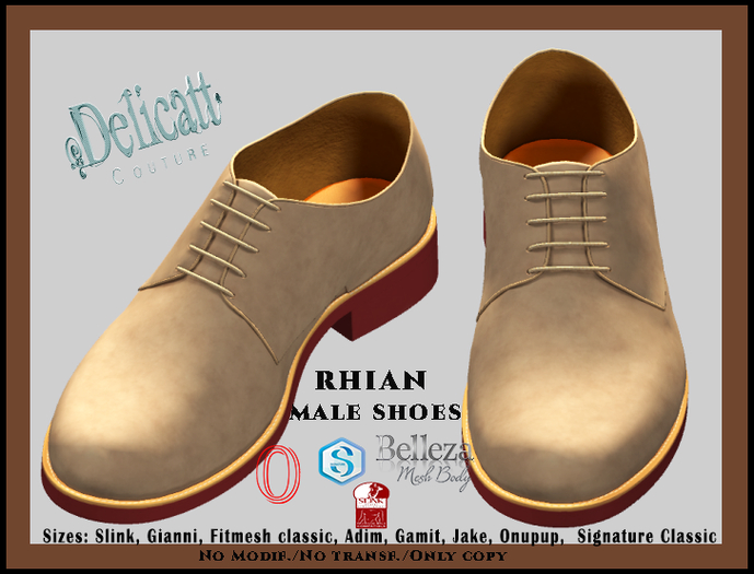 #BLACKFRIDAY#Delicatt Couture - Rhian Male Shoes 1