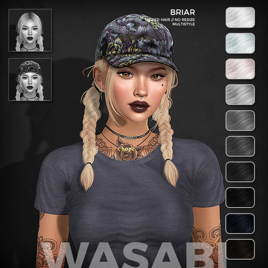 Wasabi // Briar Mesh Hair - B&W