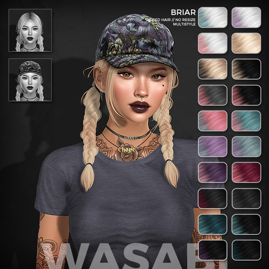 Wasabi // Briar Mesh Hair - Lunar Ombre
