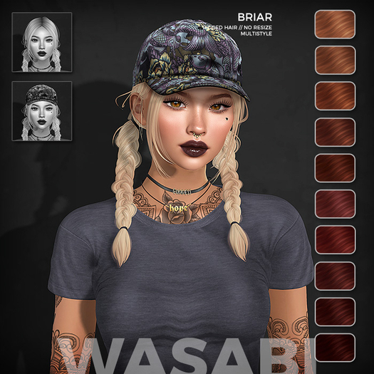 Wasabi // Briar Mesh Hair - Reds