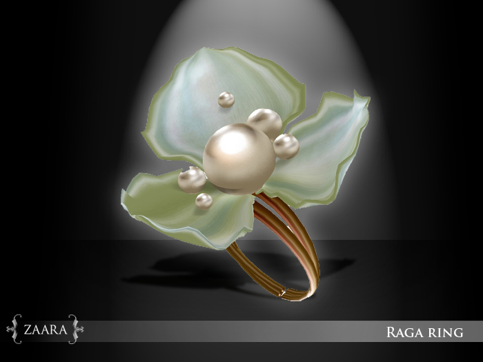 Zaara : Raga oyster ring *pearl*