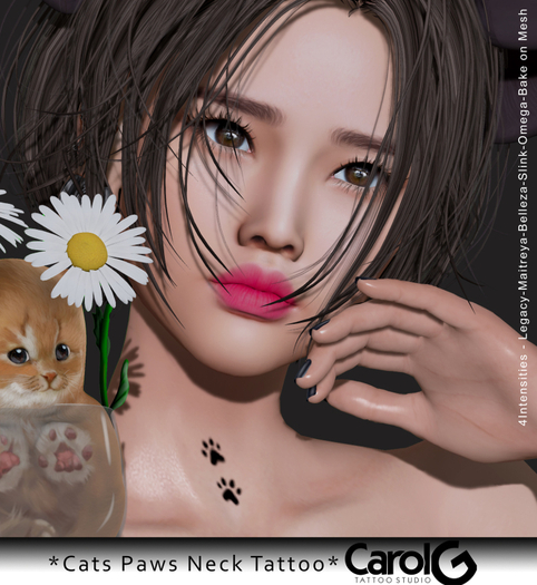 Tiny Paws Neck TaTToo [CAROL G]