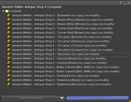 Second Life Marketplace - Random Matter Antique Shop II Complete