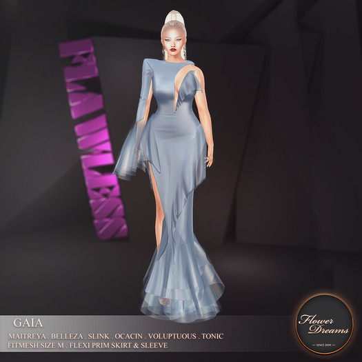 .:FlowerDreams:.Gaia Gown - grey blue