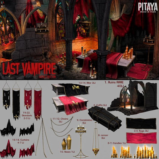 Second Life Marketplace - Pitaya - The Last Vampire - Rug RED