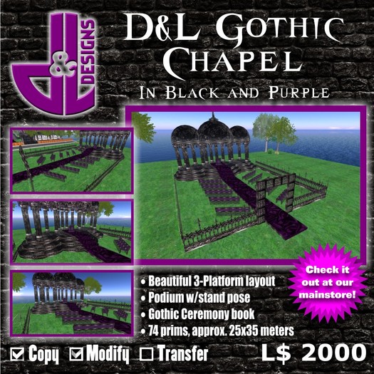 D&L Gothic Chapel Blk/Pur 