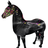 WGS Sugarskull Spook Teegle Horse Applier (wear me)