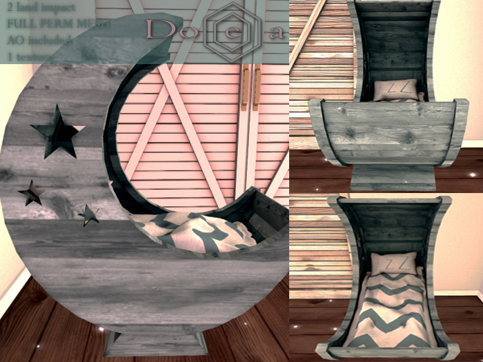 DollellA-Lullaby Moon Crib Blue full perm mesh