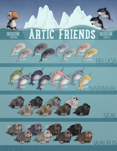 ::BB:: Arctic Friends Orca (NAVY) RARE_BOXED