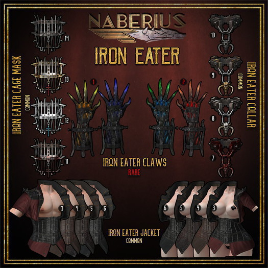 Naberius // Iron Eater Claws Set 01 - M RARE