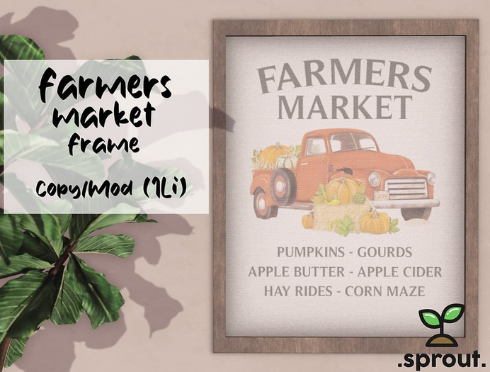 .sprout. farmers market frame