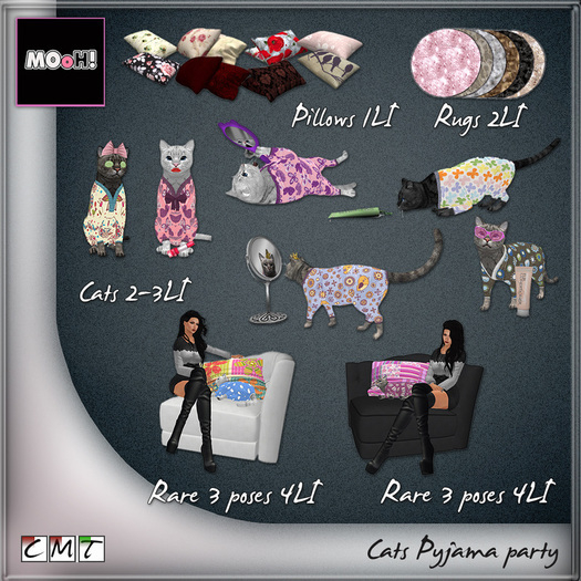 MOoH! PJ Cats couch Black RARE