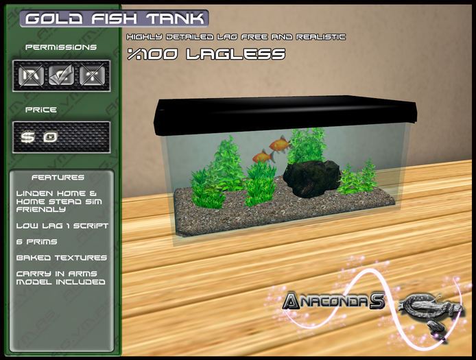 AnacondAs GoldFish tank sale box