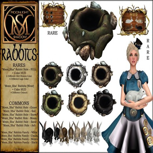 "Moon_Sha" Rabbit for Wear + HUD <<RARE>>