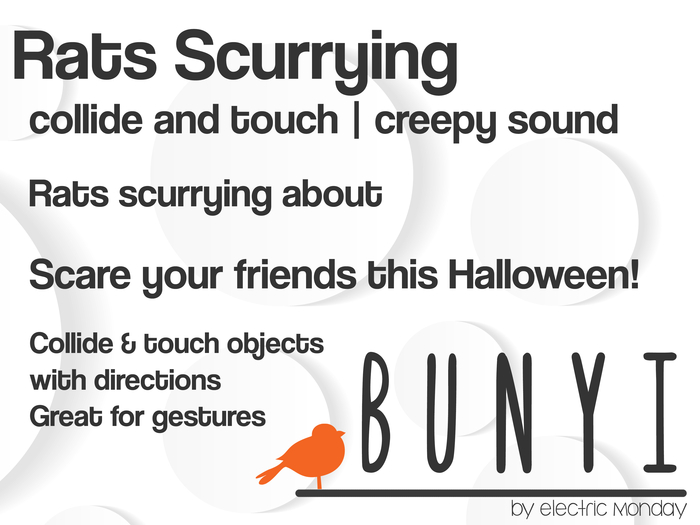 Bunyi Creepy  Sounds -Rats  (Touch and Collide)