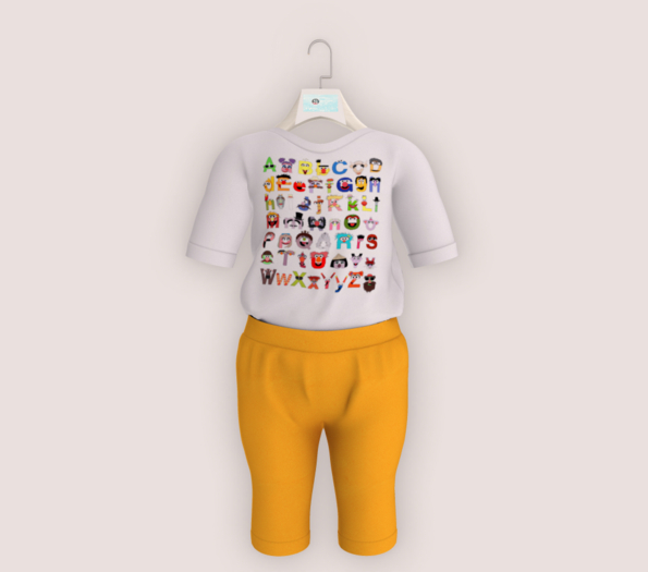 SuperStarkin- Alphabet Set Yellow TD Baby