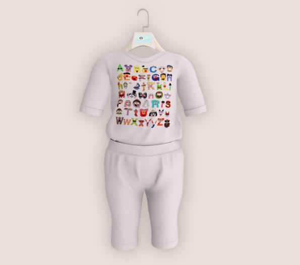 SuperStarkin- Alphabet Set White BeBe