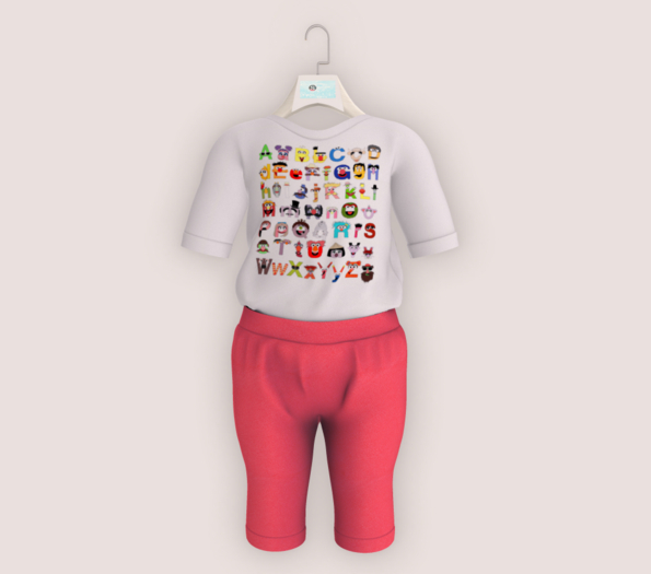 SuperStarkin- Alphabet Set Pink TD Baby