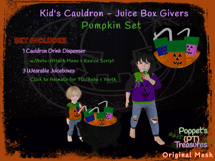 {PT} Kid's Cauldron Giver - Pumpkin Set
