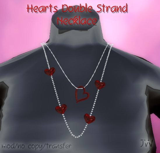 ~WC~ Hearts Double Strand Necklace