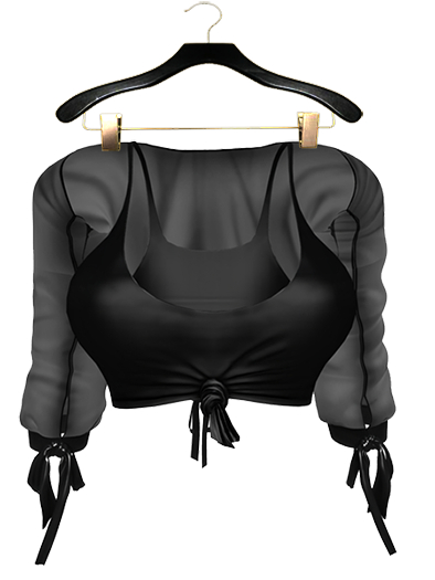 GGVG AMAYA TOP&CARDIGAN BLACK