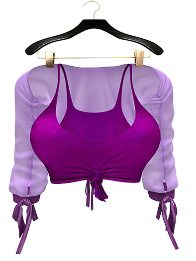 GGVG AMAYA TOP&CARDIGAN PURPLE