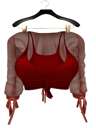 GGVG AMAYA TOP&CARDIGAN RED