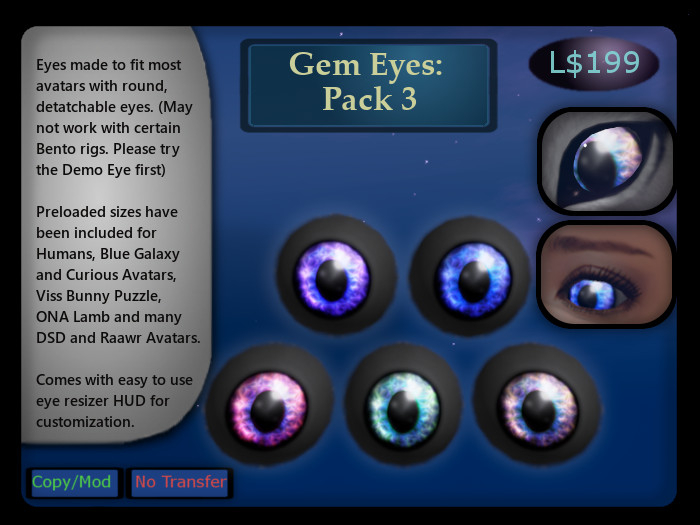 [WW] Gem Eyes, Pack 3