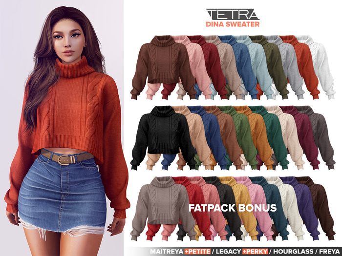 TETRA - Dina - turtleneck knit sweater (Fatpack)