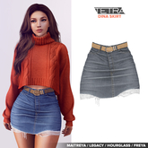 TETRA - Dina - denim ripped skirt (Faded)