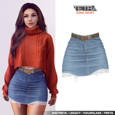 TETRA - Dina - denim ripped skirt (Air)