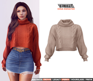 TETRA - Dina - turtleneck knit sweater (Powder)