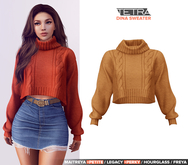 TETRA - Dina - turtleneck knit sweater (Mustard)