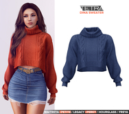 TETRA - Dina - turtleneck knit sweater (Indigo)