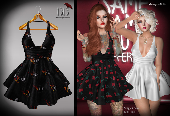 (*<*) 1313 Sonia Dress - 8 Ball ~Reborn, Waifu, Maitreya, Petite, Legacy, Perky~