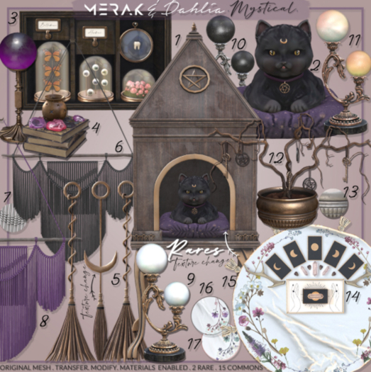 Second Life Marketplace - Merak&Dahlia - Mystical - Ritual Cloth - Rose ...