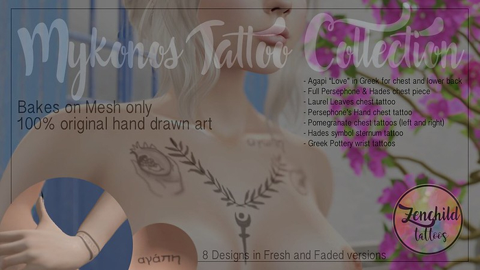 Zen Child Designs - Mykonos Tattoo Collection BOM