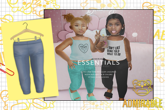 Admirable- Regular Leggings (Blue)