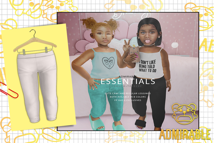 Admirable- Regular Leggings (White)