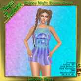 Peeps Fashion Drippy Night Scene Landscape Dress