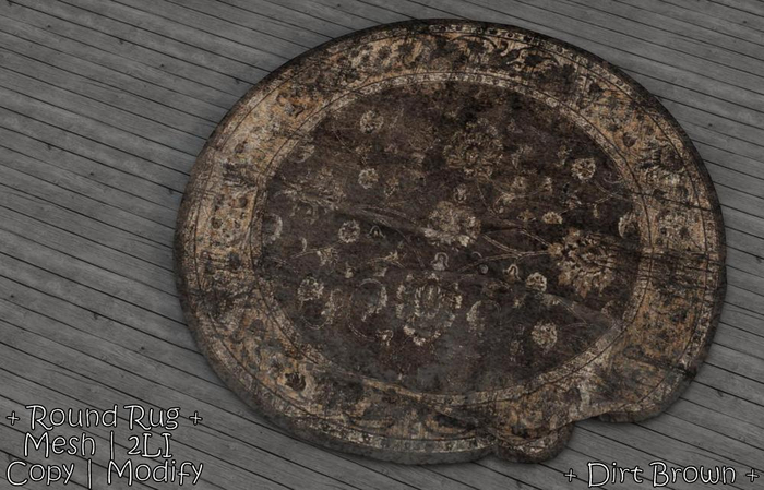 WIB - Round Mesh Rug - Dirt Brown