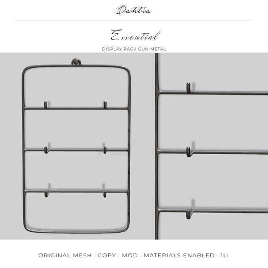 Dahlia - Essential - Display Rack - Gun Metal 