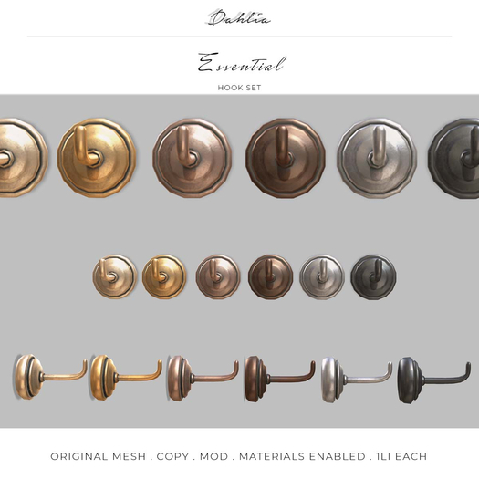Dahlia - Essential - Display Hook Set 
