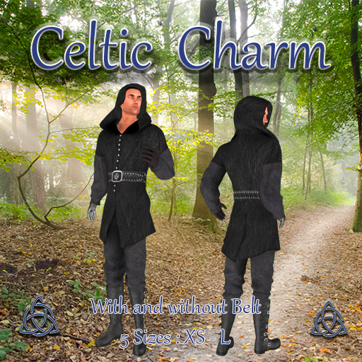 [!CC!] - Hooded Ranger - Black  (With and without Belt)