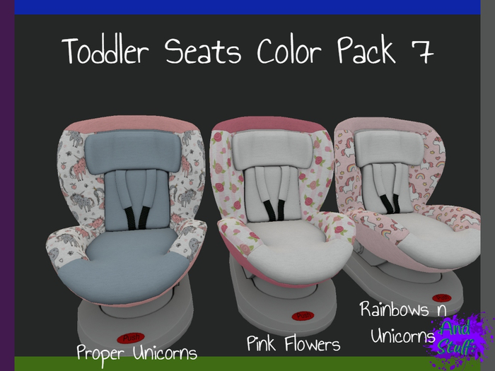 :And Stuff: Toddler Seats Color Pack 7
