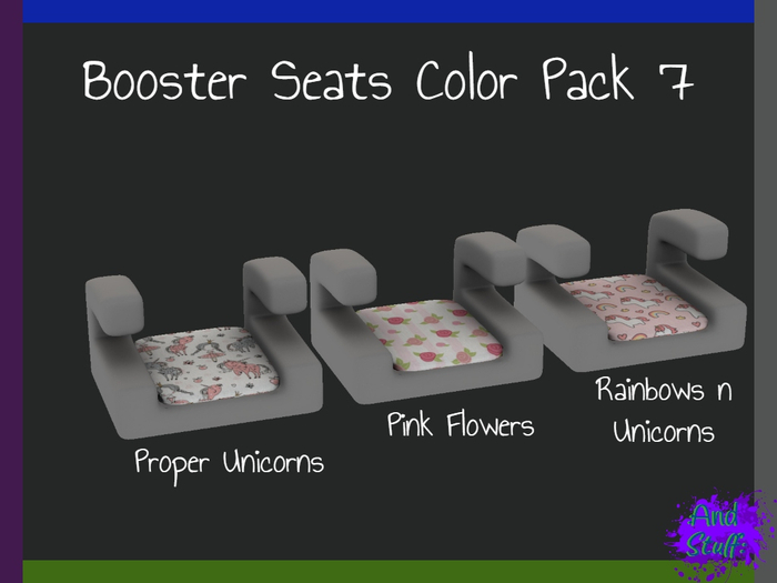 :And Stuff: Booster Seats Color Pack 7
