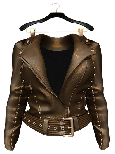 GGVG AMAYA LEATHER JACKET BROWN