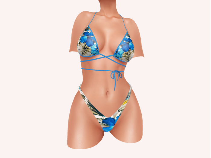 :Essence:Giulia bikini blue flowes