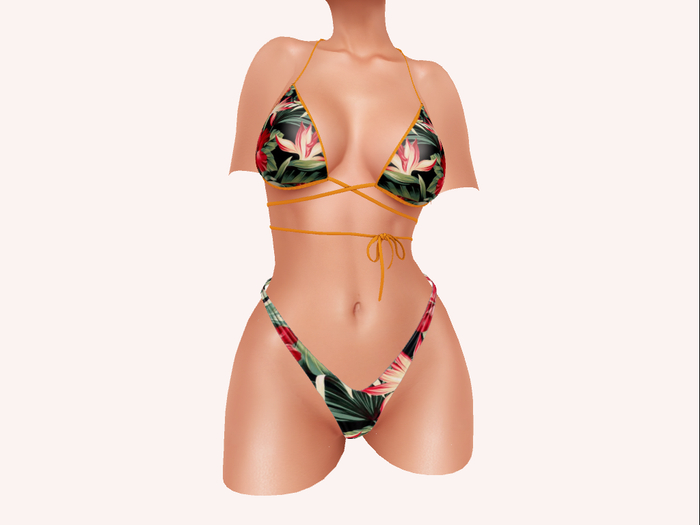 :Essence:Giulia bikini orange flowes