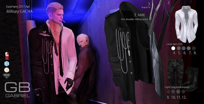 ::GB::One shoulder military jacket (slink) RARE